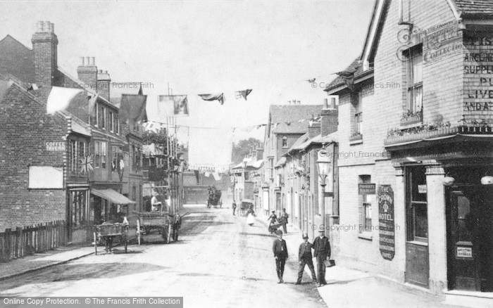 Photo of Caversham, Bridge Street Decorated For Queen Victoria's Golden Jubilee 1887