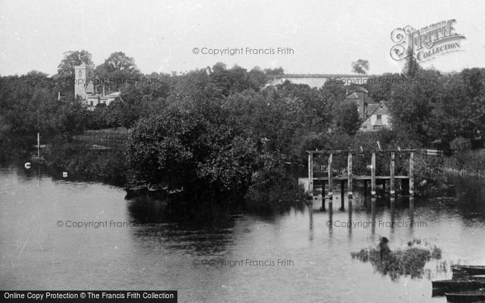 Photo of Caversham, Church From River Thames c.1890