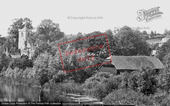 Photo of Caversham, Church From The Bridge 1890