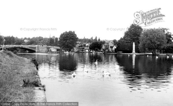 Photo of Caversham, The Bridge c.1955