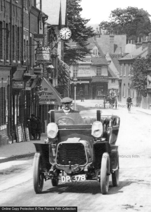 Photo of Caversham, Vintage Car In Bridge Street 1908