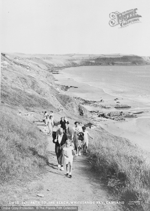Photo of Cawsand, Whitesands Bay, Path To The Beach c.1955