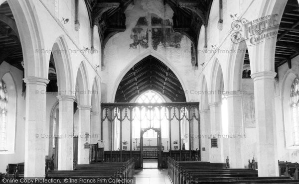 Photo of Cawston, Church Of St Agnes, Interior c.1955