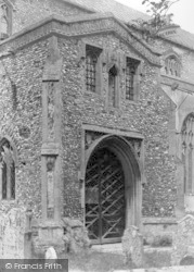 Church Of St Agnes, South Porch c.1955, Cawston