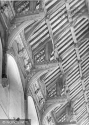 Church Of St Agnes, The Hammer Beam Roof c.1955, Cawston