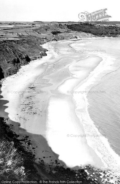 Photo of Cayton Bay, Cliffs And Beach c.1960