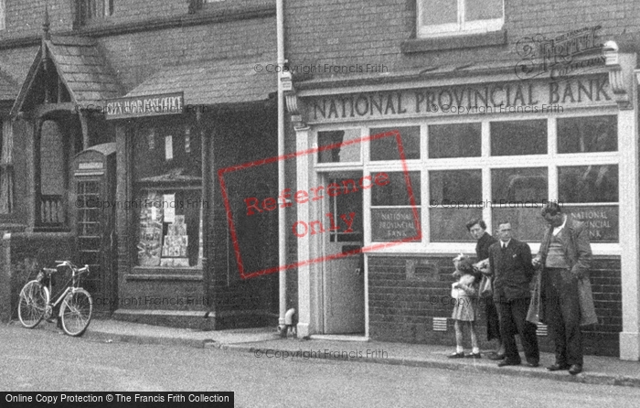 Photo of Cefn Mawr, Post Office And National Provincial Bank c.1955