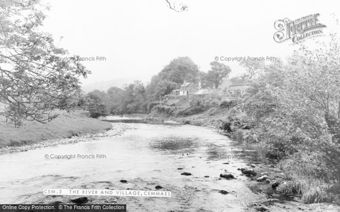 Photo of Cemmaes, River And Village c.1960