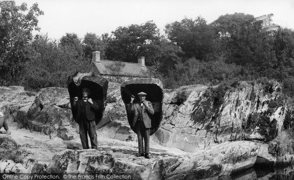 Photo of Cenarth, Coracle Fishing c.1960