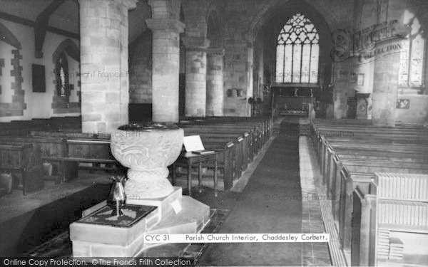 Photo of Chaddesley Corbett, St Cassian's Church Interior c.1965
