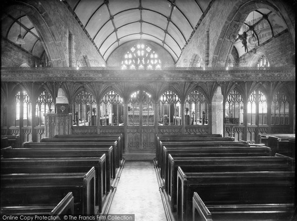 Photo of Chagford, Church Interior 1931