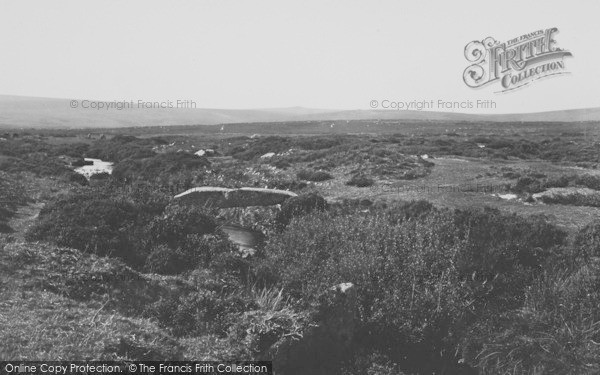 Photo of Chagford, Clapper Bridge Over The Wallabrook c.1935