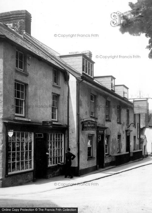 Photo of Chagford, F.E.Collins Library And The Globe Hotel 1931