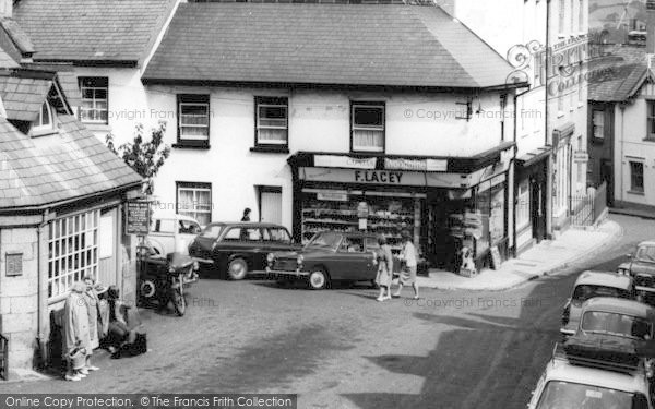 Photo of Chagford, 'f.Lacey' Newsagent c.1965
