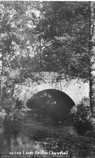 Photo of Chagford, Leigh Bridge 1913