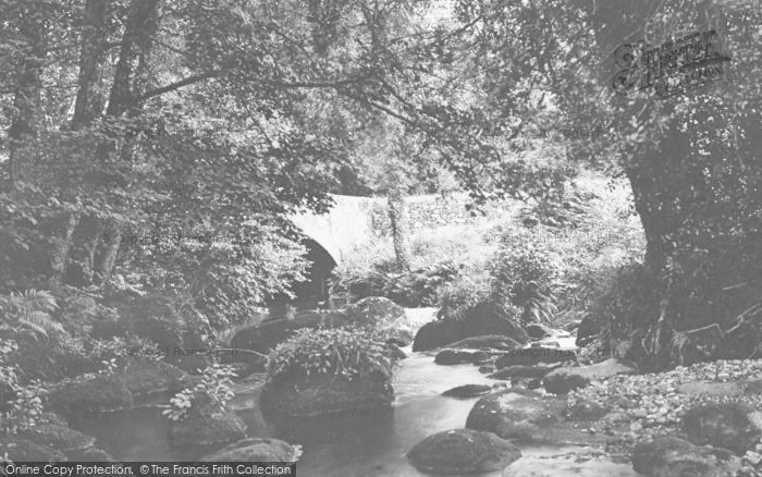 Photo of Chagford, Leigh Bridge c.1935