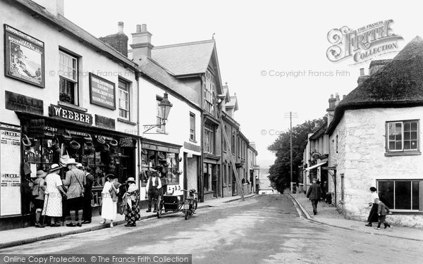 Photo of Chagford, Looking Down Mill Street 1922