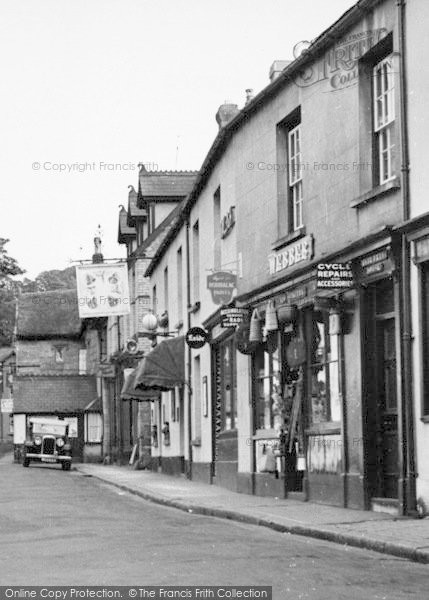 Photo of Chagford, Shopfronts In The Square c.1951