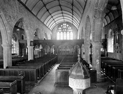 St Michael's Church Interior 1931, Chagford