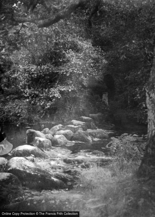 Photo of Chagford, Stepping Stones, Leigh Bridge 1913