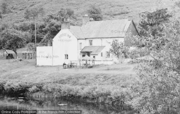 Photo of Chain Bridge, The Bridge Inn c.1955