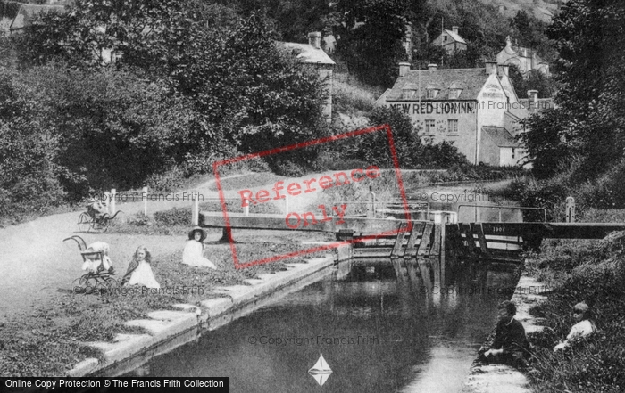 Photo of Chalford, Canal Lock And New Red Lion Inn 1910