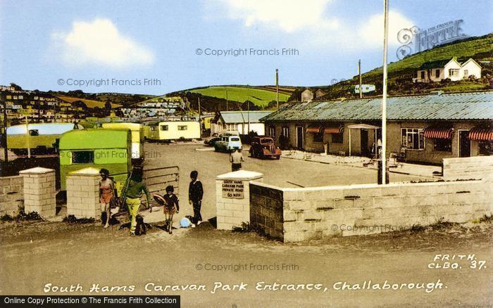 Photo of Challaborough, South Hams Caravan Park Entrance c.1960