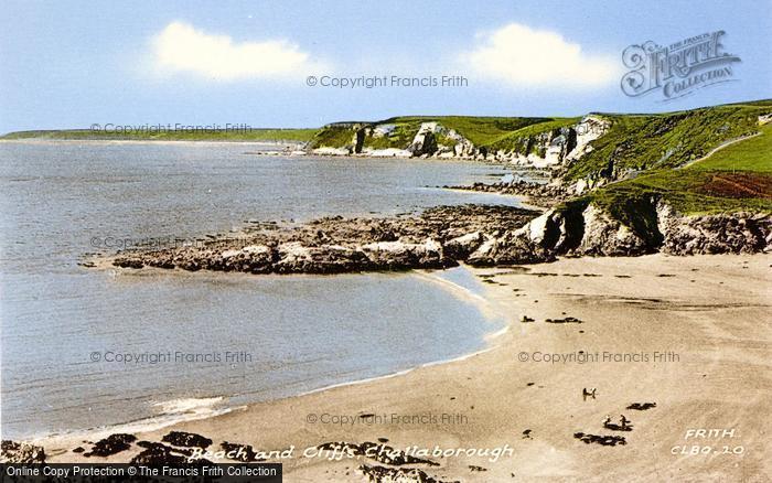 Photo of Challaborough, The Beach And Cliffs c.1960