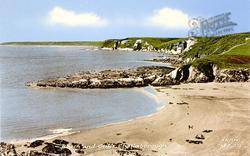The Beach And Cliffs c.1960, Challaborough