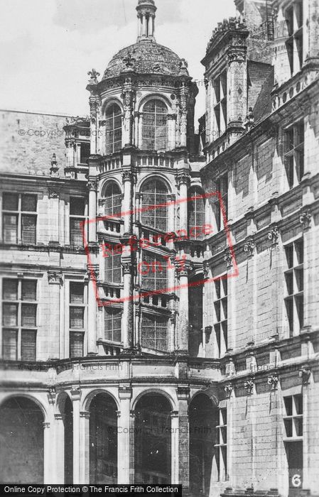 Photo of Chambord, Chateau De Chambord, Spiral Staircase c.1935