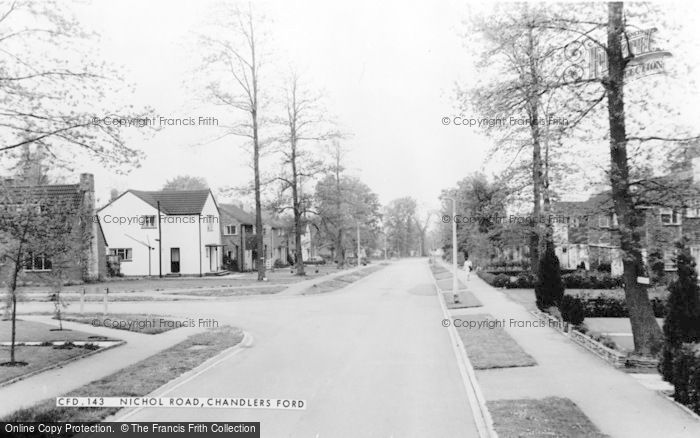 Photo of Chandler's Ford, Nichol Road c.1965