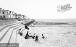 The Beach And Chalets c.1960, Chapel St Leonards