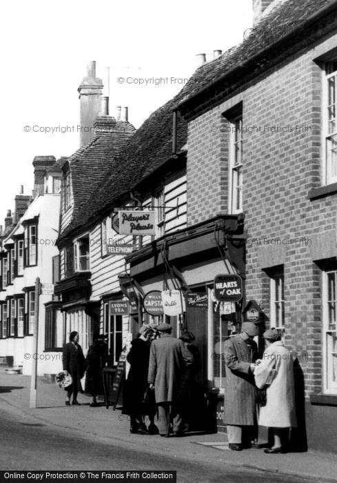Photo of Charing, High Street, People Outside The Shop c.1960