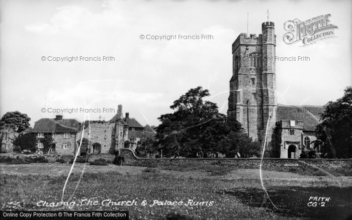 Photo of Charing, St Peter's Church And Palace Ruins c.1955