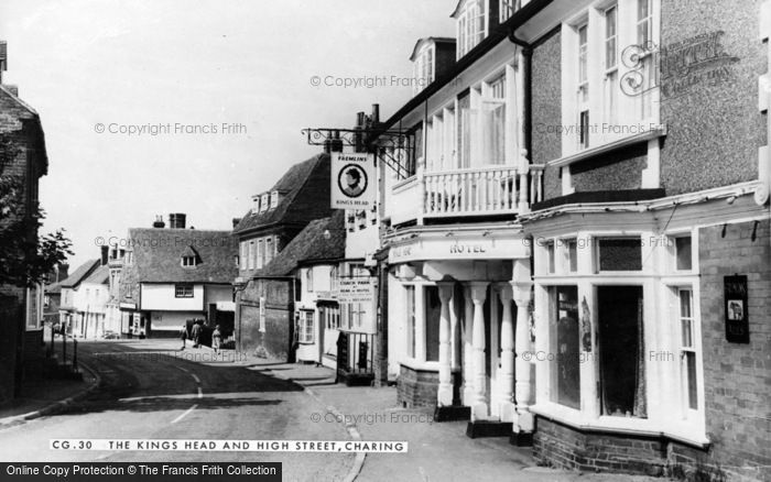 Photo of Charing, The Kings Head And High Street c.1960 