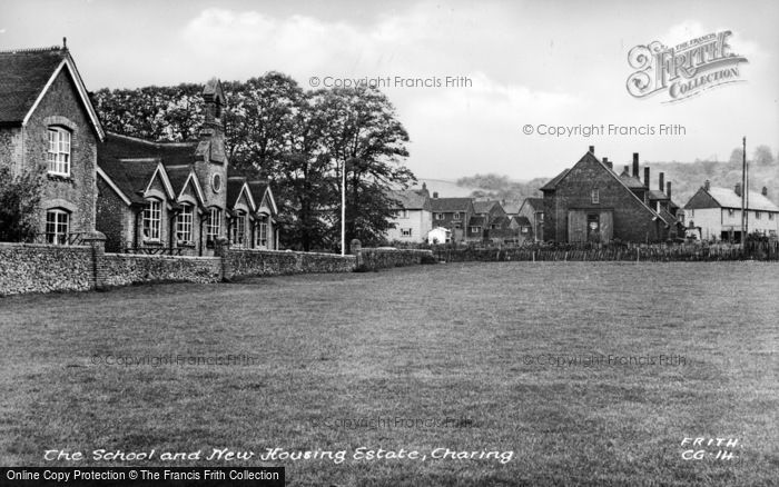 Photo of Charing, The School And New Housing Estate c.1955
