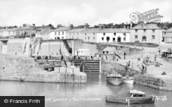 Harbour And Lock Gates c.1955, Charlestown