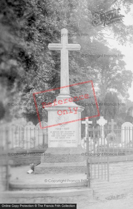 Photo of Charlwood, The War Memorial 1924