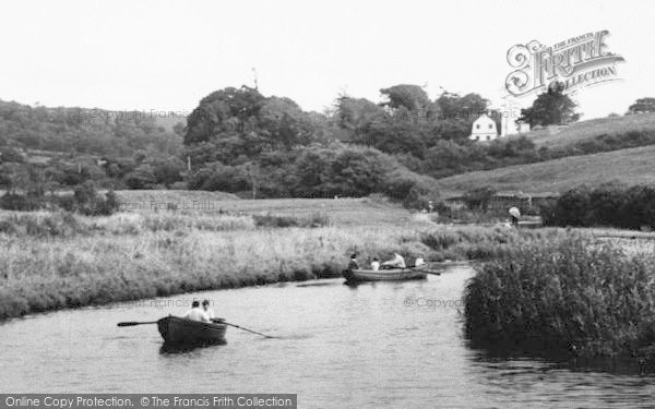 Photo of Charmouth, Boating On The River Char c.1960