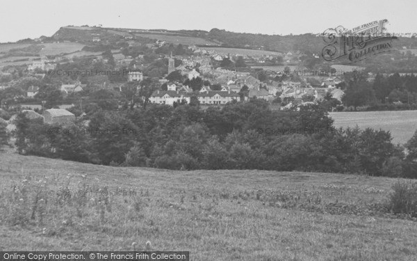 Photo of Charmouth, From Bridport Road c.1955