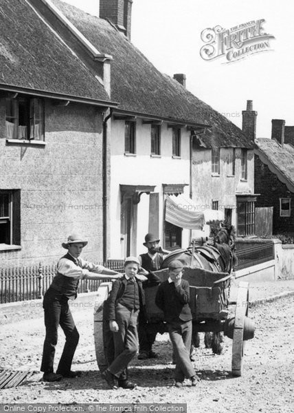 Photo of Charmouth, Horse And Cart 1890