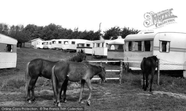 Photo of Charmouth, Rivermead Caravans c.1960