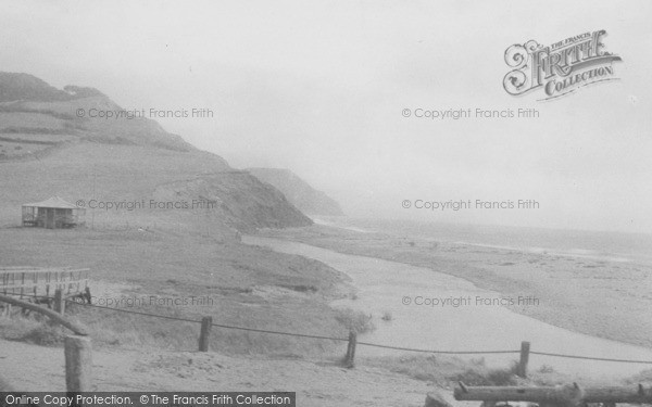 Photo of Charmouth, The Beach And Footbridge c.1900