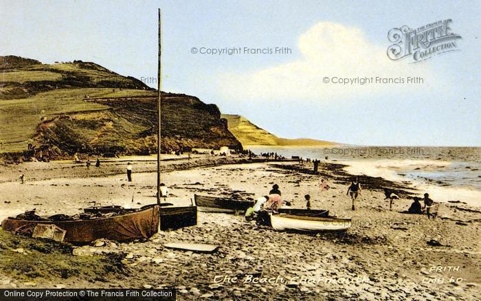 Photo of Charmouth, The Beach c.1960