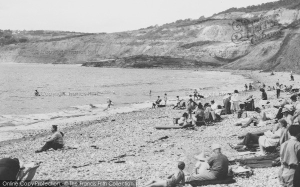 Photo of Charmouth, The Beach c.1960