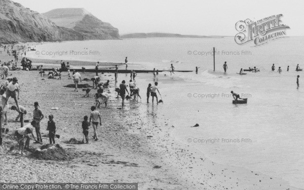 Photo of Charmouth, The Beach c.1960