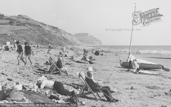 Photo of Charmouth, The Beach c.1965