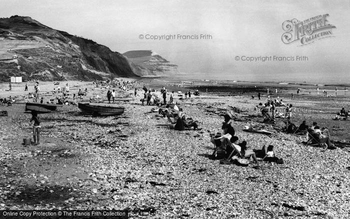 Photo of Charmouth, The Beach c.1965