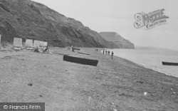 The Beach Looking East c.1955, Charmouth