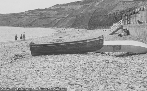 Photo of Charmouth, The Beach Looking West c.1955